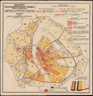 1936 Budapest Házadómentességi Térképe. Hozzá Kihajtható... - Andere & Zonder Classificatie