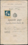 1916 Frontvonal átlépésére Jogosító Igazolvány - Altri & Non Classificati