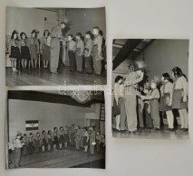 Cca 1940 Cserkészek Avatása 3 Db NagyméretÅ± Fotó / Cca 1940 Inauguration Of Boy... - Scoutismo