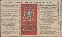 Cca 1910-1930 Hunyadi János Budai KeresÅ±víz Andreas Saxlehner Budapest, Italcímke, Angol... - Publicidad