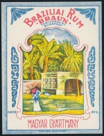 Cca 1910 Braziliai Rum Italcímke, Braun Testvérek, Posner, 10,5x8 Cm - Pubblicitari