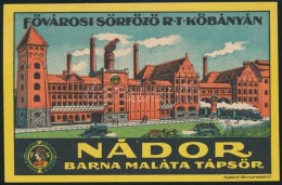 Cca 1930 FÅ‘városi SörfÅ‘zÅ‘ Rt. Nádor Barna Maláta Tápsör... - Publicidad