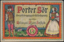 Cca 1940 KÅ‘bányai Polgári SerfÅ‘zde Porter Sör, Biczó András (1888-1957)... - Publicidad