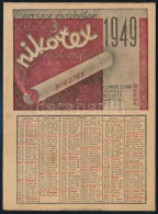 1949 Nikotex Kétoldalas Asztali Reklámnaptár - Pubblicitari