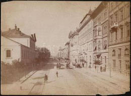 Cca 1890 Budapest VI., Podmaniczky Utca, NagyméretÅ±, Mozgalmas Papír Fotó... - Altri & Non Classificati