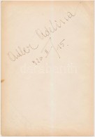 1920 Adler Adelina (1892-1976) Koloratúrszoprán Operaénekes Saját KezÅ±... - Altri & Non Classificati