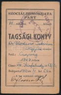 1947 Szociáldemokrata Párt Tagsági Könyv Bélyegekkel - Non Classificati