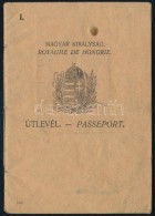 1925 Bp., A Magyar Királyság által Kiadott útlevél, Belsejében Kis... - Non Classificati