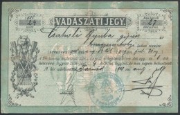 1908 Vadászjegy / Vadászati Jegy / Hunter Licence - Sin Clasificación