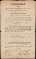 1879 Szabályrendelet Felvidéki Faluban A Koldulás Szabályozásáról - Sin Clasificación