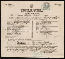 1868 Vas Megyei útlevél üvegbányai Lakos Részére Belföldi... - Non Classificati