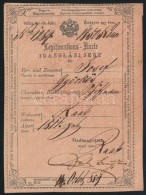 1859 GyÅ‘r, Igazolási Jegy / Legitimationskarte, Okmánybélyeggel - Non Classificati