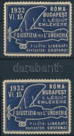 1932 2 Db Giustizia Per L'Ungheria Levélzáró - Zonder Classificatie