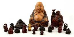 Nagy Buddha Figura Tétel: 18 Db, M: 19 és 3 Cm Közti Méretben - Altri & Non Classificati