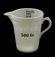 Zsolnay Porcelán Patikai MérÅ‘edény, 500 G-ig, Jelzett, Hibátlan, M: 13 Cm - Otros & Sin Clasificación