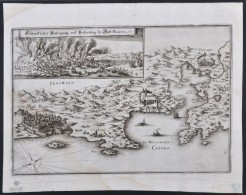 1702 Matthäus Meriam (1593-1650): Ragusa (Dubrovnik) Rézmetszett Képe / Etched Picture Of Ragusa... - Prenten & Gravure