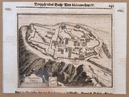 1700 Sinj Várának Rézmetszete, Paul Rycaut: Der Neu-eröffneten Ottomannischen Pforten... - Prenten & Gravure