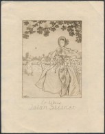 Erich F. Hübner (1883-1920): Ex Libris Jolan Steiner. Rézmetszet, Papír, Jelzett A Metszeten,... - Otros & Sin Clasificación