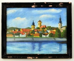 Szobotka Jelzéssel: Szentendre. Olaj, Vászon, üvegezett Keretben, 28×38 Cm - Altri & Non Classificati