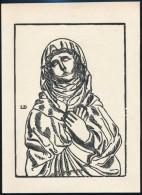 LD Jelzéssel: Mária. Fametszet, Papír, 23x16 Cm - Altri & Non Classificati