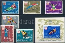 ** 1976 Téli Olimpia, Innsbruck Sor Mi 3312-3317 + Blokk Mi 128 - Altri & Non Classificati