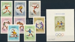 ** 1968 Nyári Olimpia, Mexikó Sor Mi 2697-2704 + Vágott Blokk Mi 67 - Altri & Non Classificati