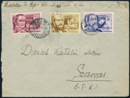 1955 Levél Tudósok 10f + 20f + 30f Bérmentesítéssel 'BUDAPEST' - Szarvas - Altri & Non Classificati