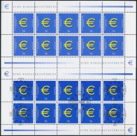 ** O 2002 Az Euro Bevezetése 2 Db Kisív Mi 2234 - Other & Unclassified