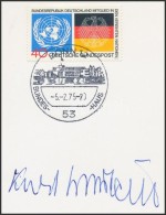 1975 Az NSZK Csatlakozása Az ENSZ-hez Mi 781 Emléklapon Kurt Waldheim... - Other & Unclassified