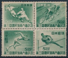 (*) 1948 Sport Négyestömb Mi 423-426 (rozsdafoltok / Stain) - Altri & Non Classificati