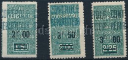 ** 1937-1938 Csomagbélyeg Sor Yvert 48 I -50 I - Otros & Sin Clasificación