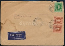 1947 Légi Levél Forint-fillér 2 X 10f + 5Ft Bérmentesítéssel Az USA-ba... - Altri & Non Classificati