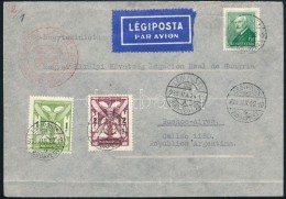 1935 Katapult Légi Levél 3P + 6f Bérmentesítéssel Budapest - Buenos Aires - Altri & Non Classificati