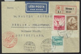 1934 Ajánlott Légi Levél Berlinbe / Registered Airmail Cover To Germany - Altri & Non Classificati