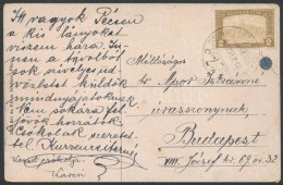 1922 Képeslap Parlament 2K 'CSIJEK-BARCS-NAGYKANIZSA / 25 C' Mozgóposta Bélyegzéssel - Otros & Sin Clasificación