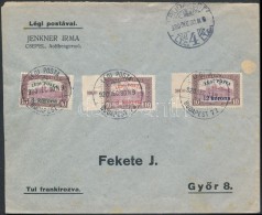 1920 Légiposta Sor Borítékon, 2 érték ívszéli (11.000) / Mi... - Otros & Sin Clasificación