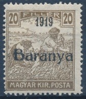 * Baranya I. 1919 Arató 20f Antikva Számokkal, Garancia Nélkül (*40.000) - Otros & Sin Clasificación