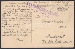 1918 Képeslap / Postcard 'K.u.K. Festungstelegraphenkader In POLA' - Altri & Non Classificati