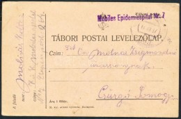 1917 Tábori Posta LevelezÅ‘lap 'Mobiles Epidemiespital Nr.7' + 'EP 264' - Altri & Non Classificati