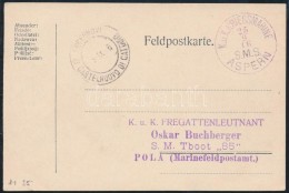 1916 Tábori Lap / Field Postcard 'S.M.S. ASPERN' + 'ERCEGNOVI CASTELNUOVO DI CATTARO' - Altri & Non Classificati