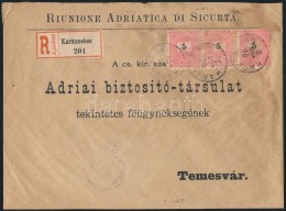 1896 Ajánlott Levél 3 X 5kr Bérmentesítés 'KARÁNSEBES' -... - Otros & Sin Clasificación