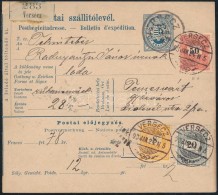 1893 Csomagszállító 78kr Bérmentesítéssel / Parcel Card With 78kr... - Otros & Sin Clasificación