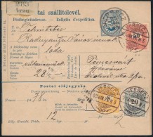 1893 Csomagszállító 78kr Bérmentesítéssel / Parcel Card With 78kr... - Altri & Non Classificati