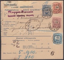 1892 Csomagszállító 84kr Bérmentesítéssel / Parcel Card With 84kr... - Altri & Non Classificati