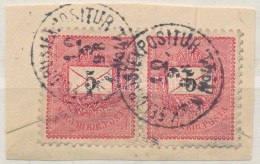 1888 Feketeszámú 5kr Pár Kivágáson 'K.u.K. FELDPOSTEXPOSITUR / No 41'... - Andere & Zonder Classificatie