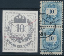 O 1881 Színesszámú 10kr Pár Klf Karcok - Altri & Non Classificati