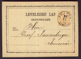 1874 2kr Díjjegyes LevelezÅ‘lap  / PS-card 'VOJTEK/TEMES M.' - 'TEMESVÁR' - Otros & Sin Clasificación