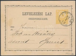 1873 Díjjegyes LevelezÅ‘lap 'EPERJES SÁROS M' - Altri & Non Classificati