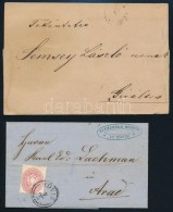 1864 Nyomtatvány 2kr 'S.A.UJHELY' (bélyeg Eltépve) + 5kr Levélen 'TÖVIS' - Otros & Sin Clasificación