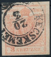 O 1850 3kr HP Törött A KREUZER ,,K'-ja, ,,KECSKEMÉT' - Andere & Zonder Classificatie